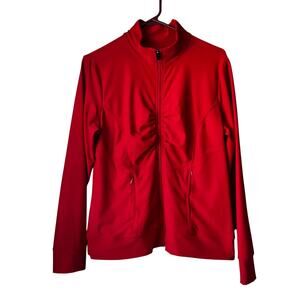 Xersion Jacket Red Full Zip with pockets with zippers Size Large